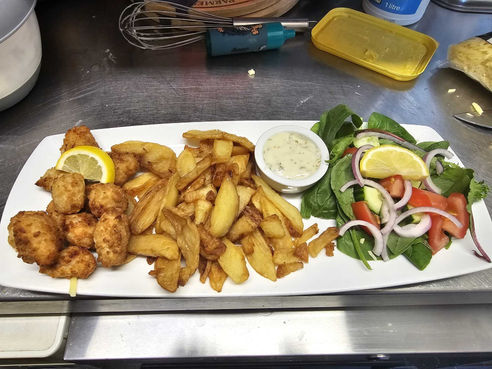 Scampi and chips
