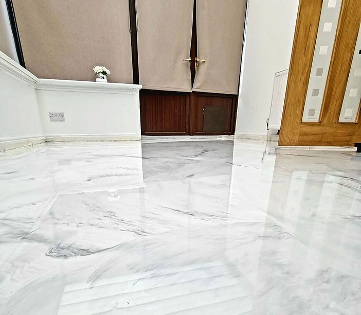 marble style resin floor, epoxy