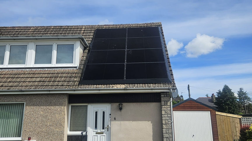 small solar panel installation