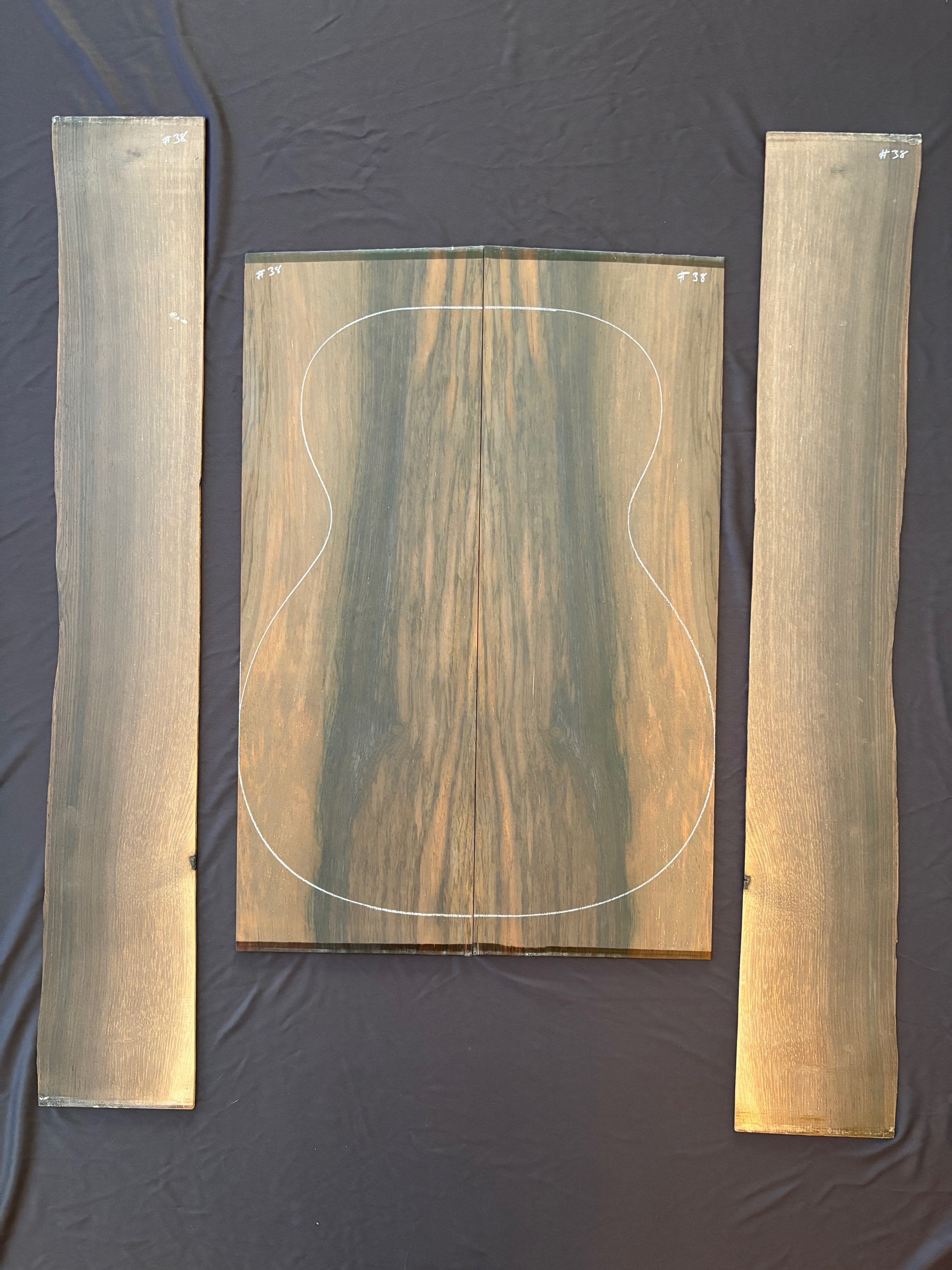 BR38: Brazilian Rosewood Back + Side Set