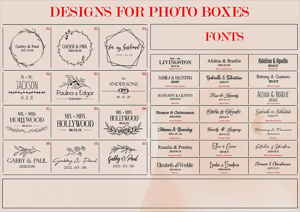 personalised photo box designs