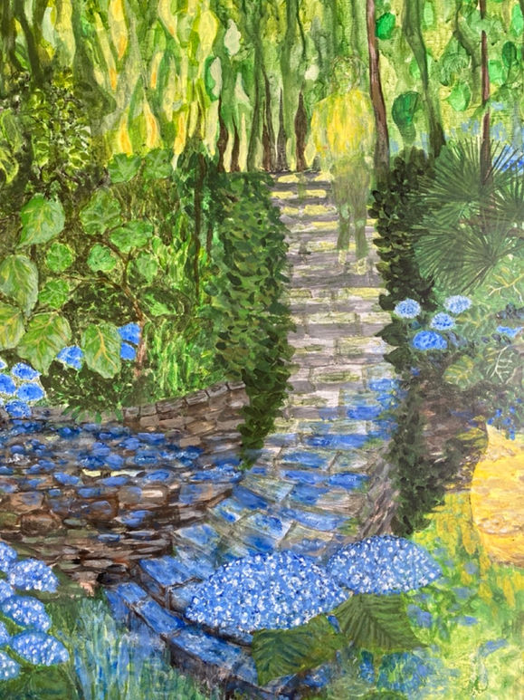 Blaue Treppe  2022
80 x 60 cm
Acryl auf Leinwand
