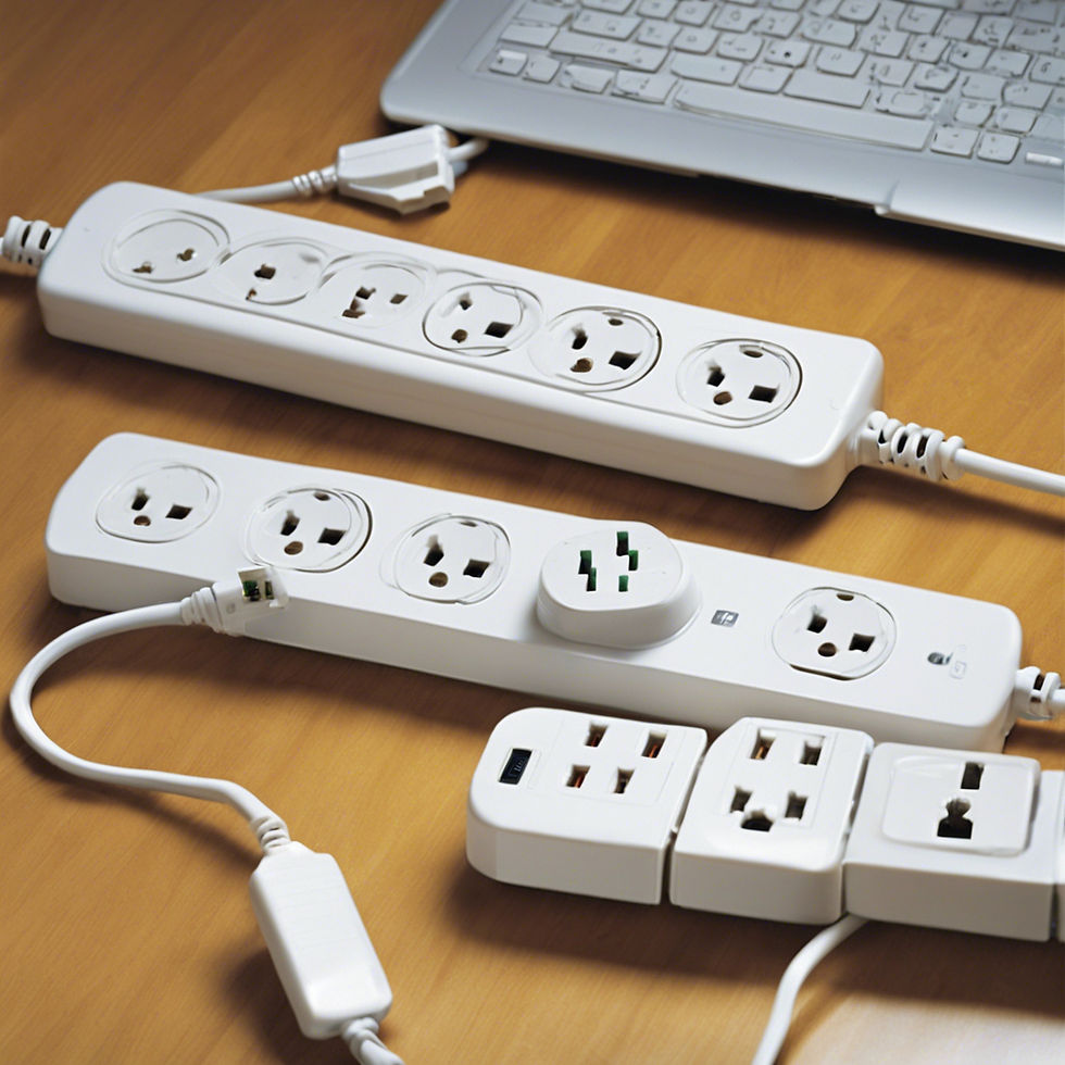 A power strip and extension cord