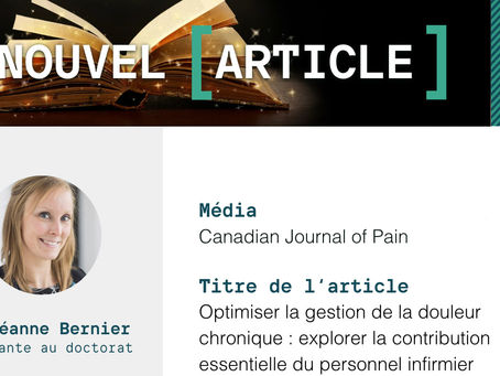 New article by Andréanne Bernier!