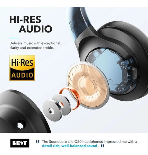 Miniatura: Audífonos Inalámbricos Soundcore Life Series Life Q20 Noise Cancell