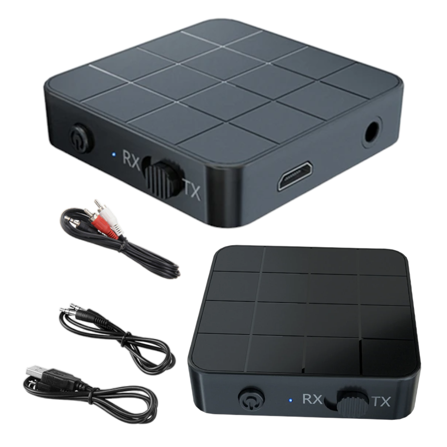 Transmisor Receptor De Audio Bluetooth v5.0 Recargable Puerto Aux Rca