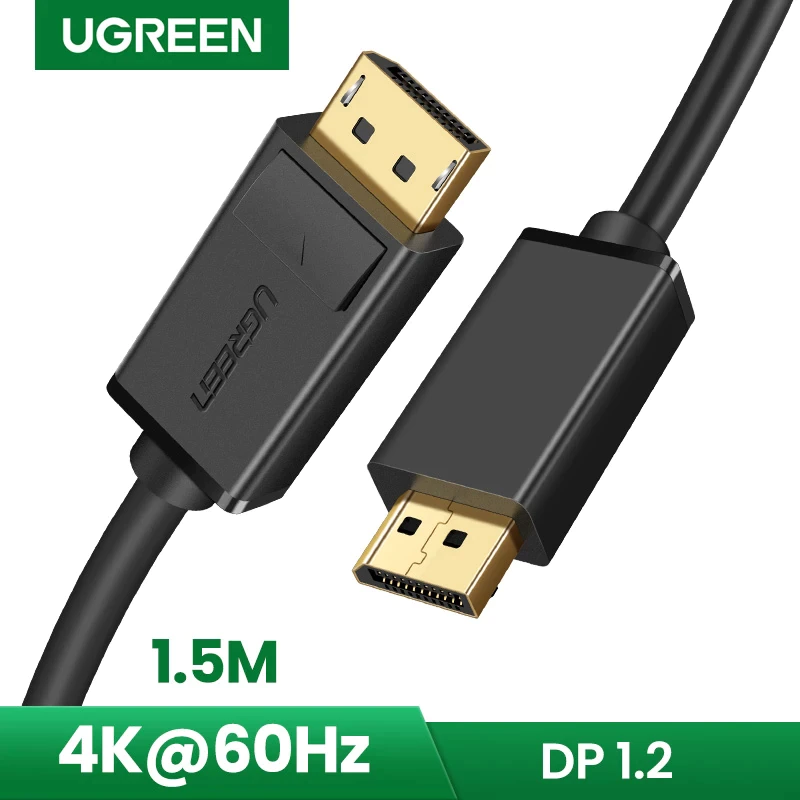 Miniatura: Cable DisplayPort DP 1.2 4k Ugreen 144 Hz 1.5 Metros