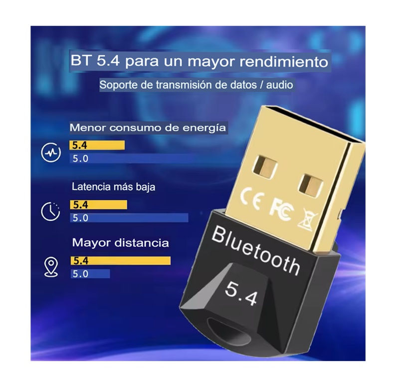 Miniatura: Adaptador Usb Bluetooth 5.4 Transmisor Receptor Inalámbrico