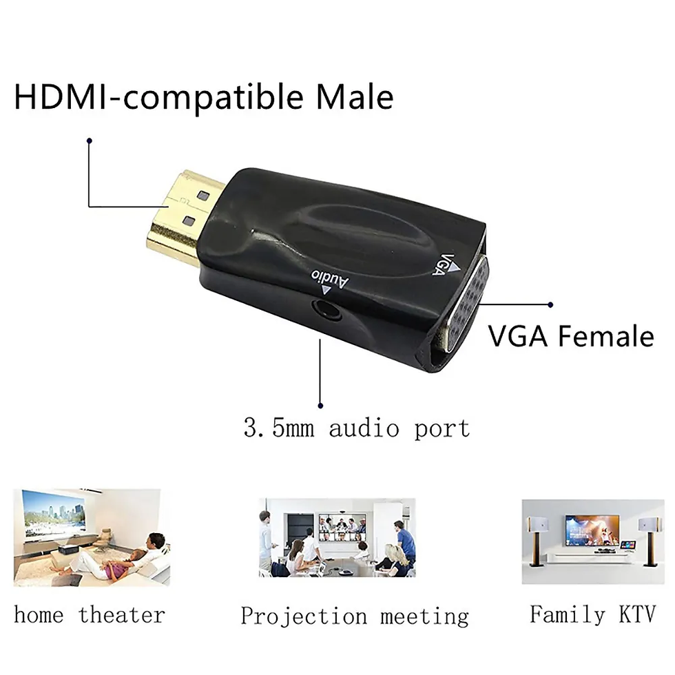 Miniatura: Adaptador Convertidor Hdmi A Vga 1080p Con Audio Stereo