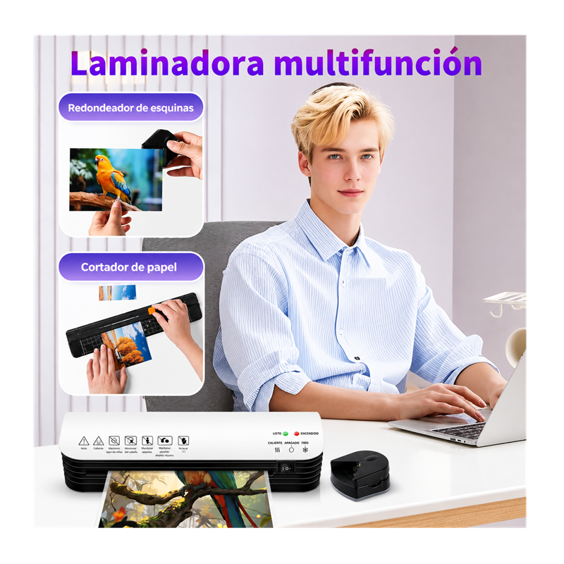 Miniatura: Plastificadora Laminadora Térmica Frio Caliente + Accesorios