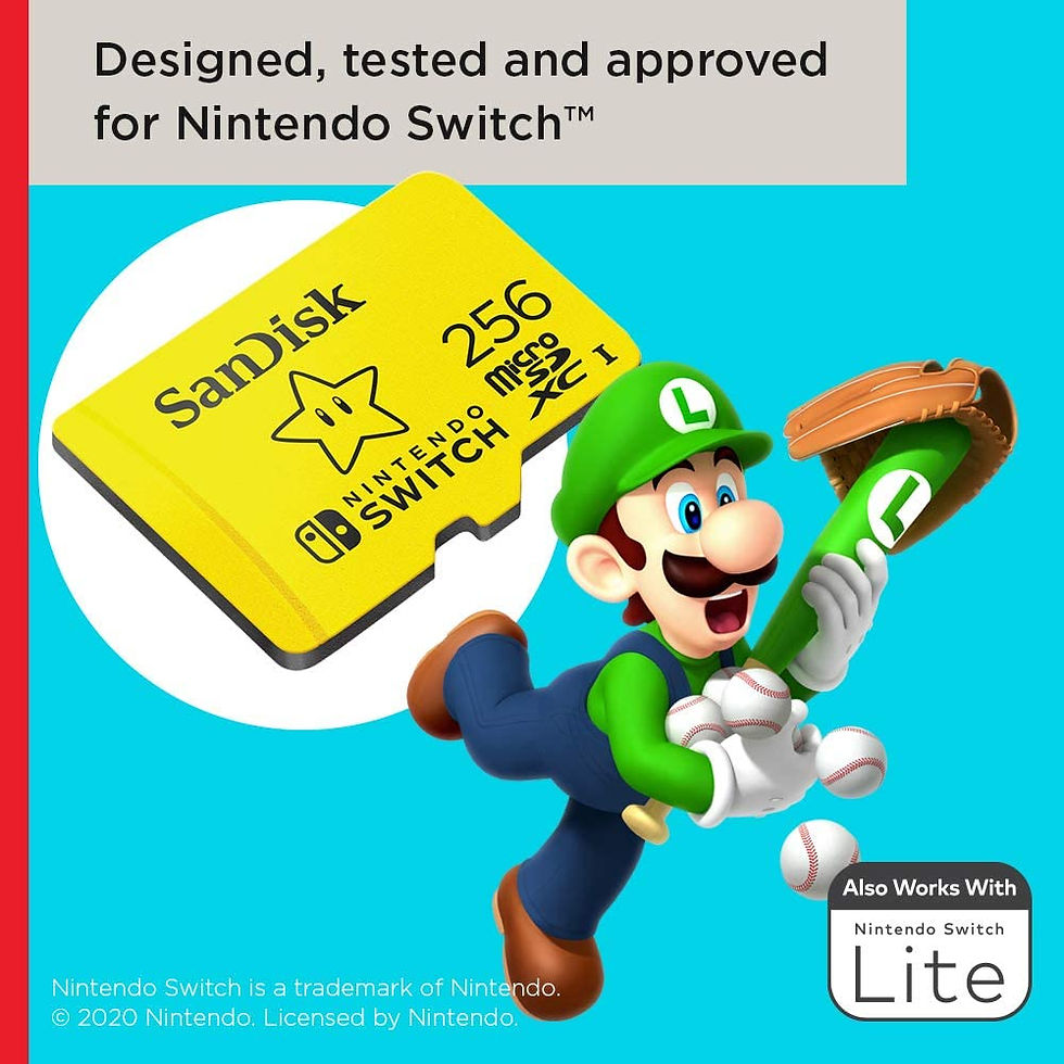 Miniatura: Memoria microSD XC  Clase 10 SanDisk 256GB Para Nintendo Switch y Gaming