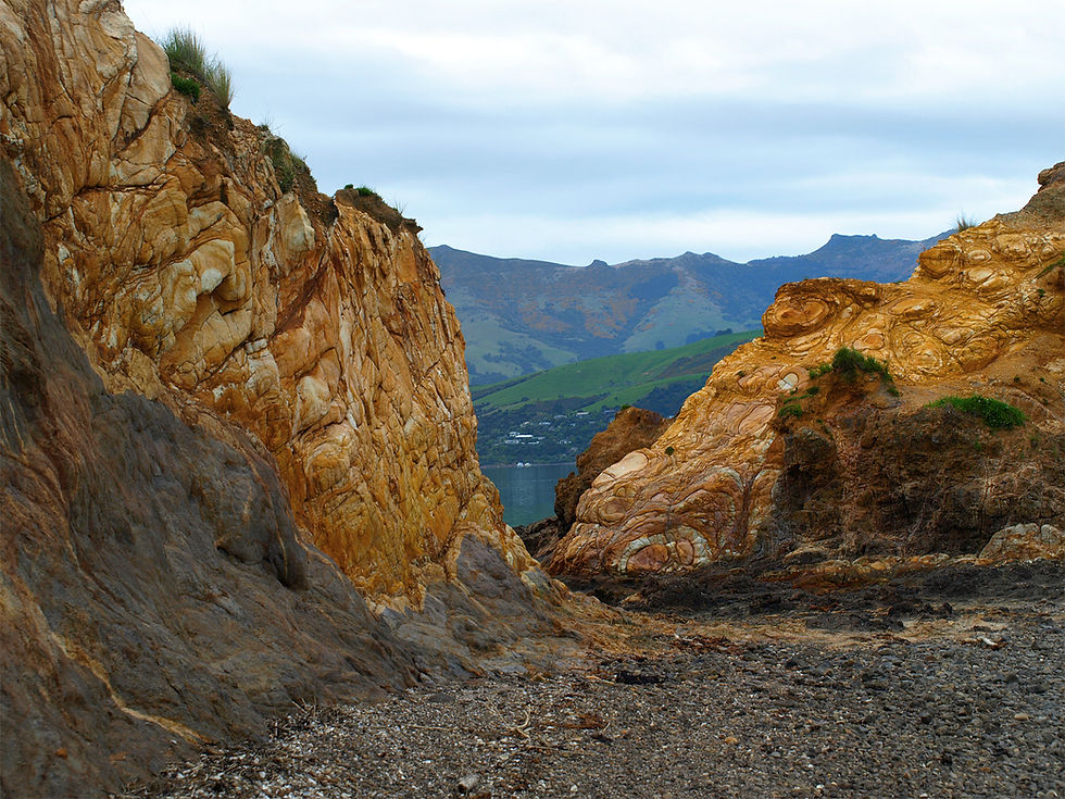 Cool rock formations banks peninsula