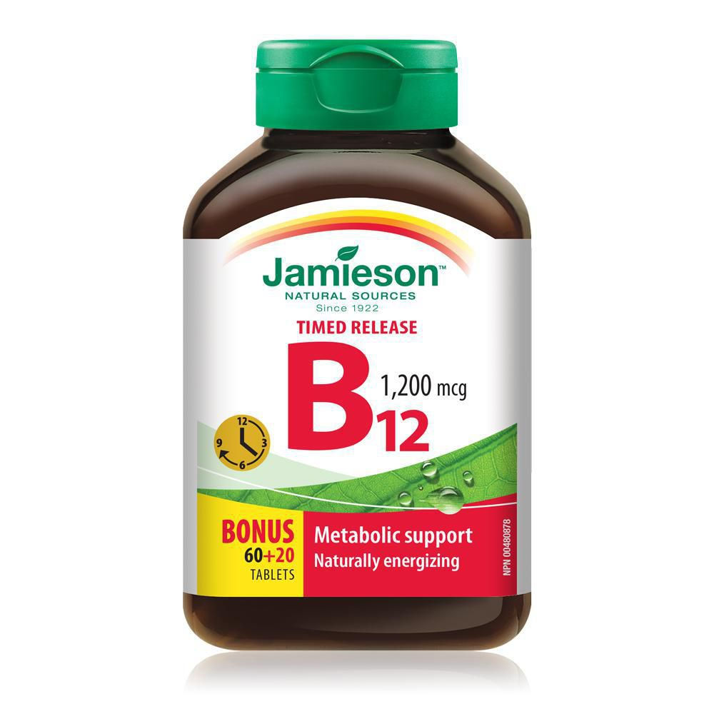 Jamieson™ Timed Release B12 特效型维生素B12     80粒