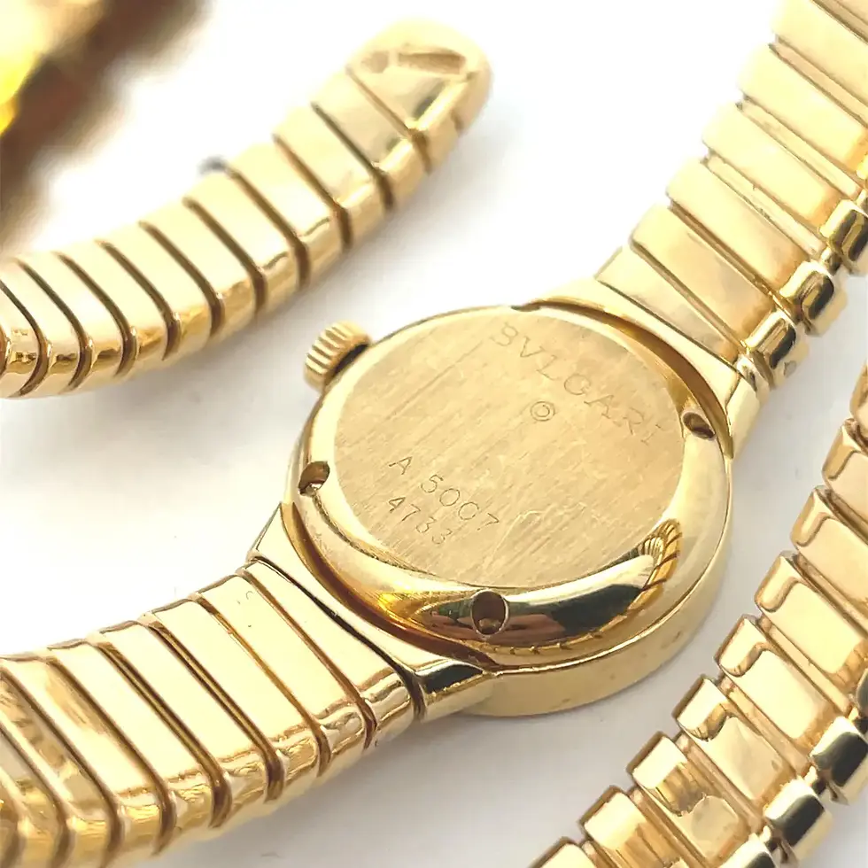 Miniatura: Rare Bulgari Yellow Gold Tubogas Serpenti Vintage Automatic Central Dial&Papers