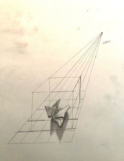 1 Point Butterfly (2022) 8.5” Tall X 11” Wide - Paper - Pencil