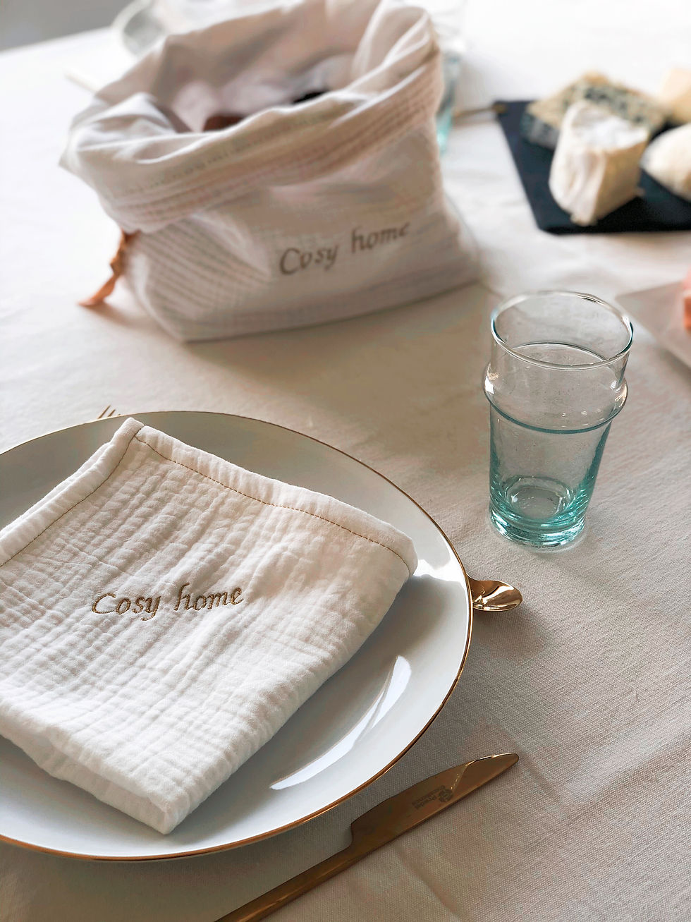Miniature : Serviette de table gaze de coton personnalisable