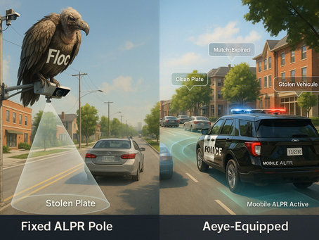 Flock Safety vs Aeye: Why Mobile ALPR Beats Fixed Cameras for Patrol Units