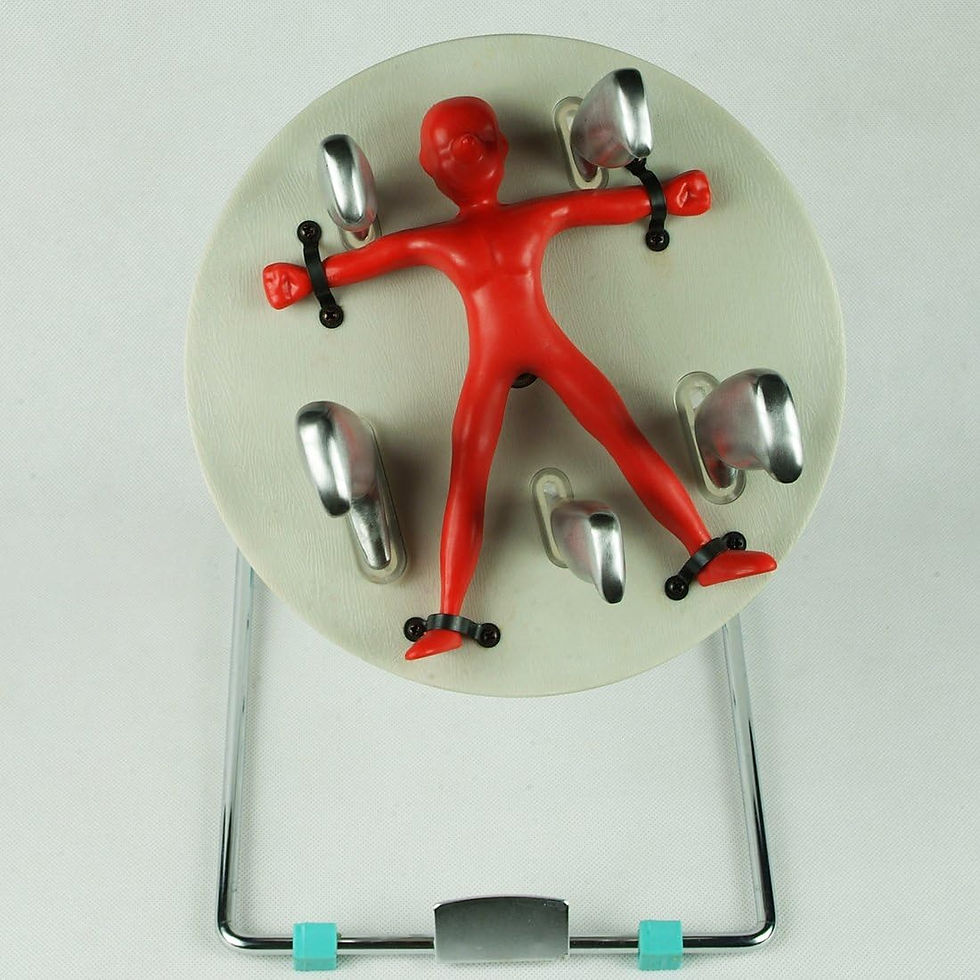 Thumbnail: Throwzini the Knife Thrower rotating knife holder