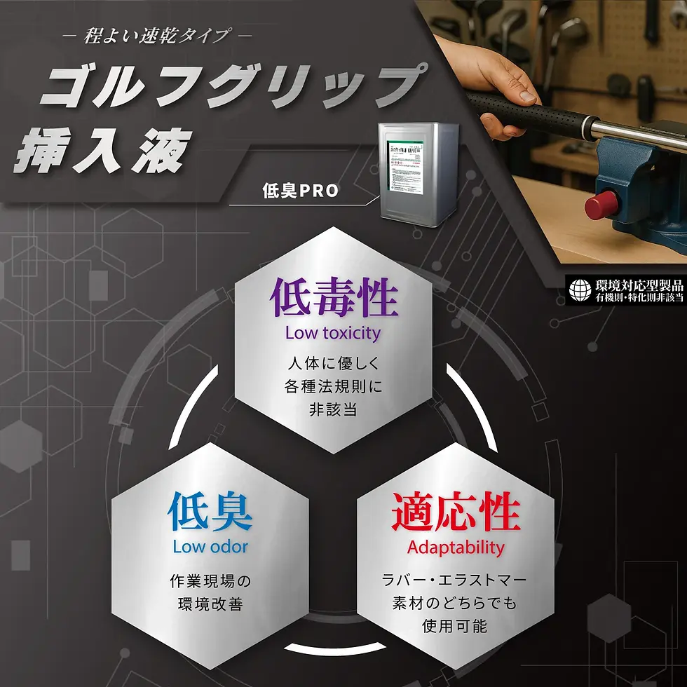 サムネイル： ゴルフグリップ挿入液低臭PRO　16L