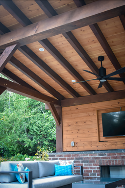 Manotick - Ottawa, Ontario, Traditional Timber Framing. Douglas Fir. Outdoor Structure. Outdoor Living. Sitka Carpentry,  Renovation and General Contractor services 