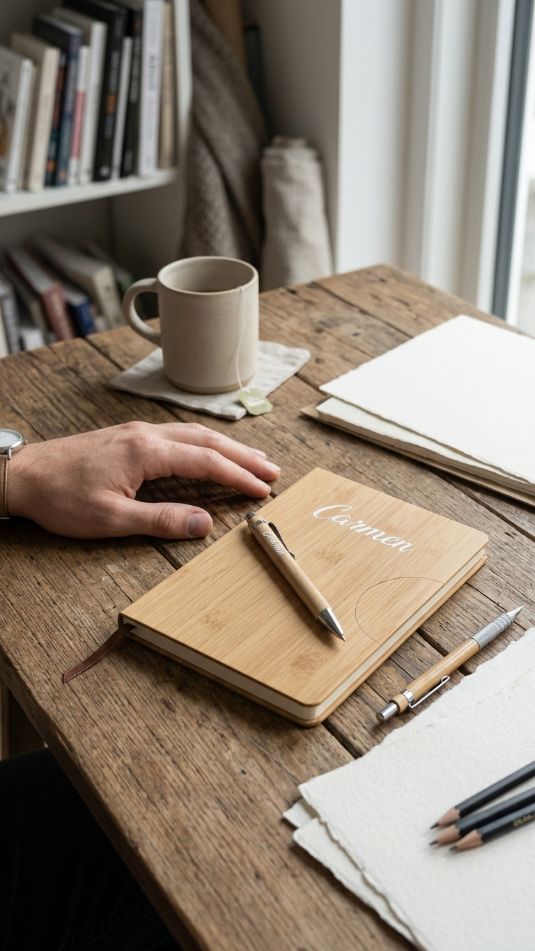 Miniatura: Agenda Bamboo e penna