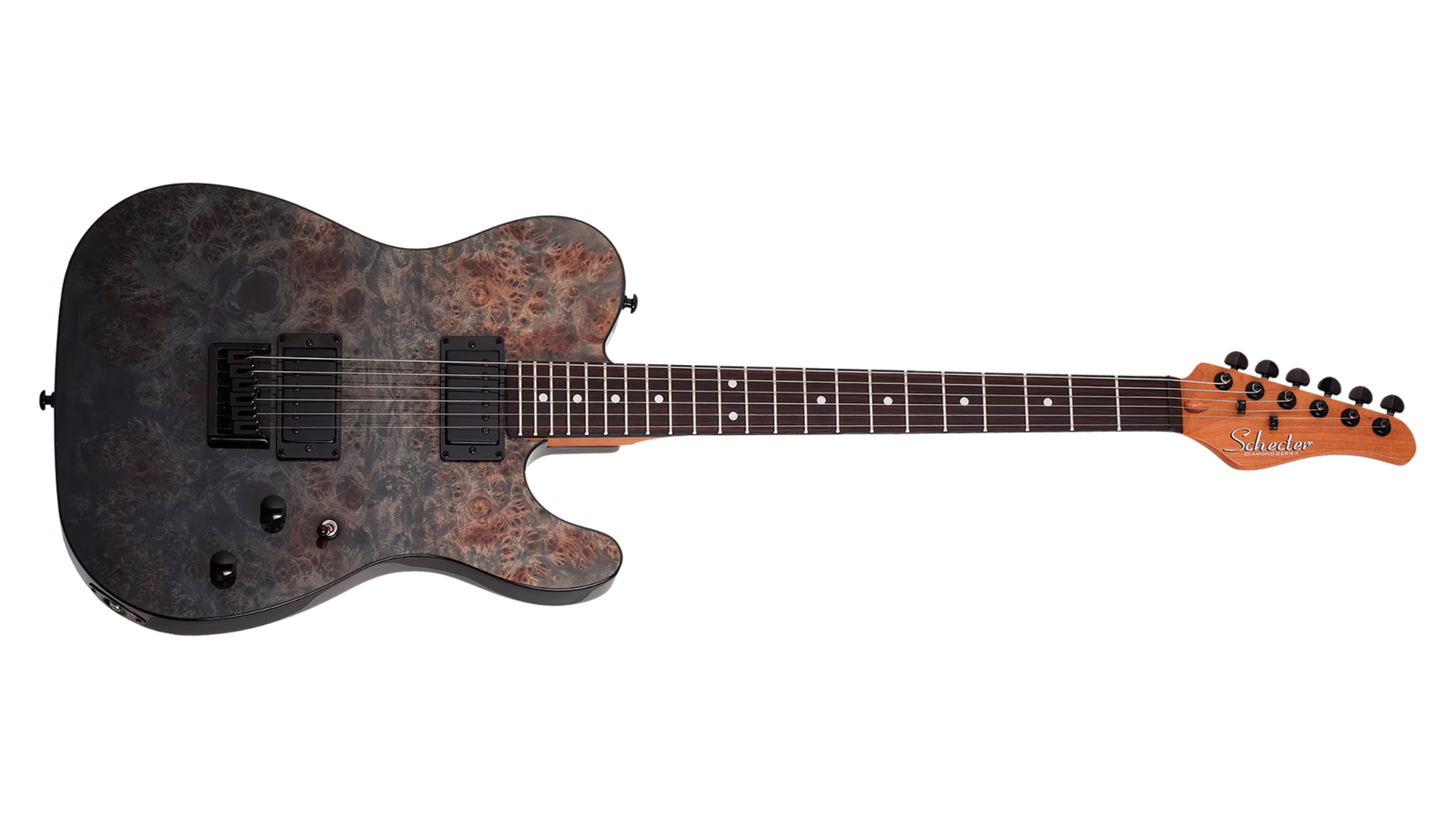 Schecter PT Standard Black Fade Burst Burl