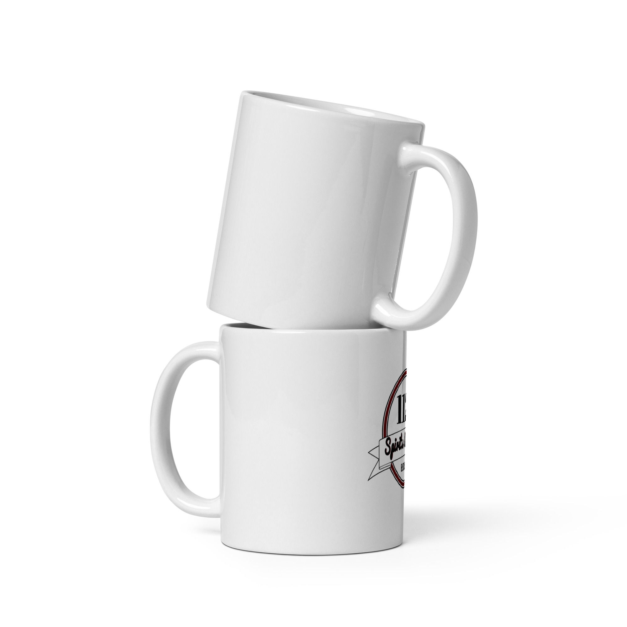 White glossy mug