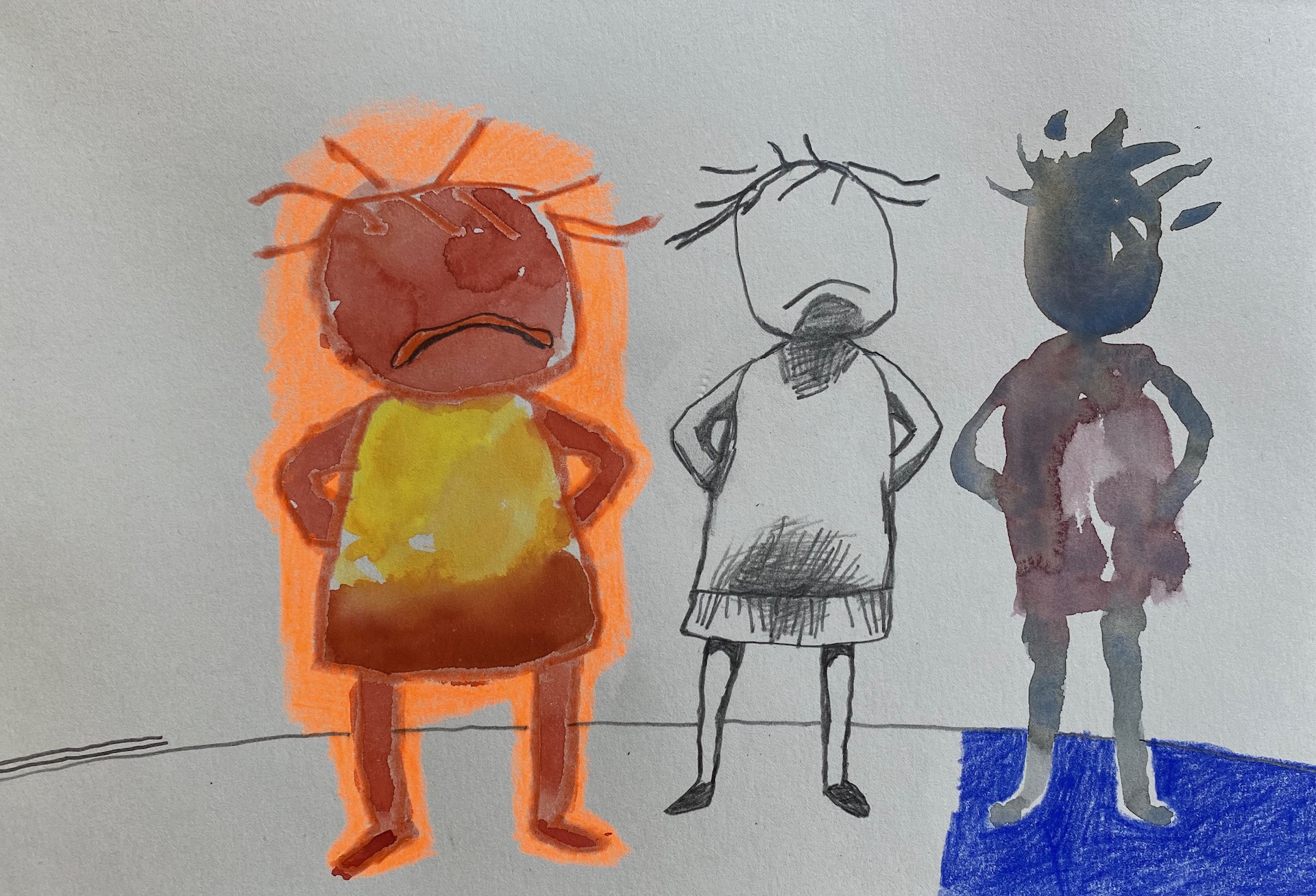 Three Grumpy Girls