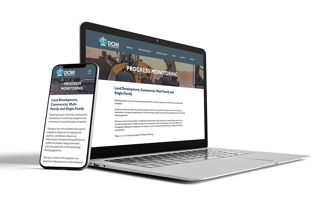 Laptop and mobile phone showing DCMI webpage