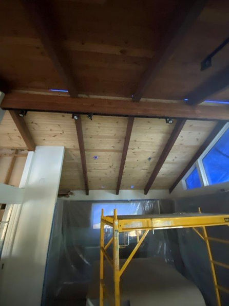 Roof interior during install by Modern Remodeling