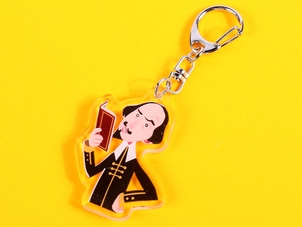 Thumbnail: Royal Poet Clear Acrylic Single Side Key Chain 2"
