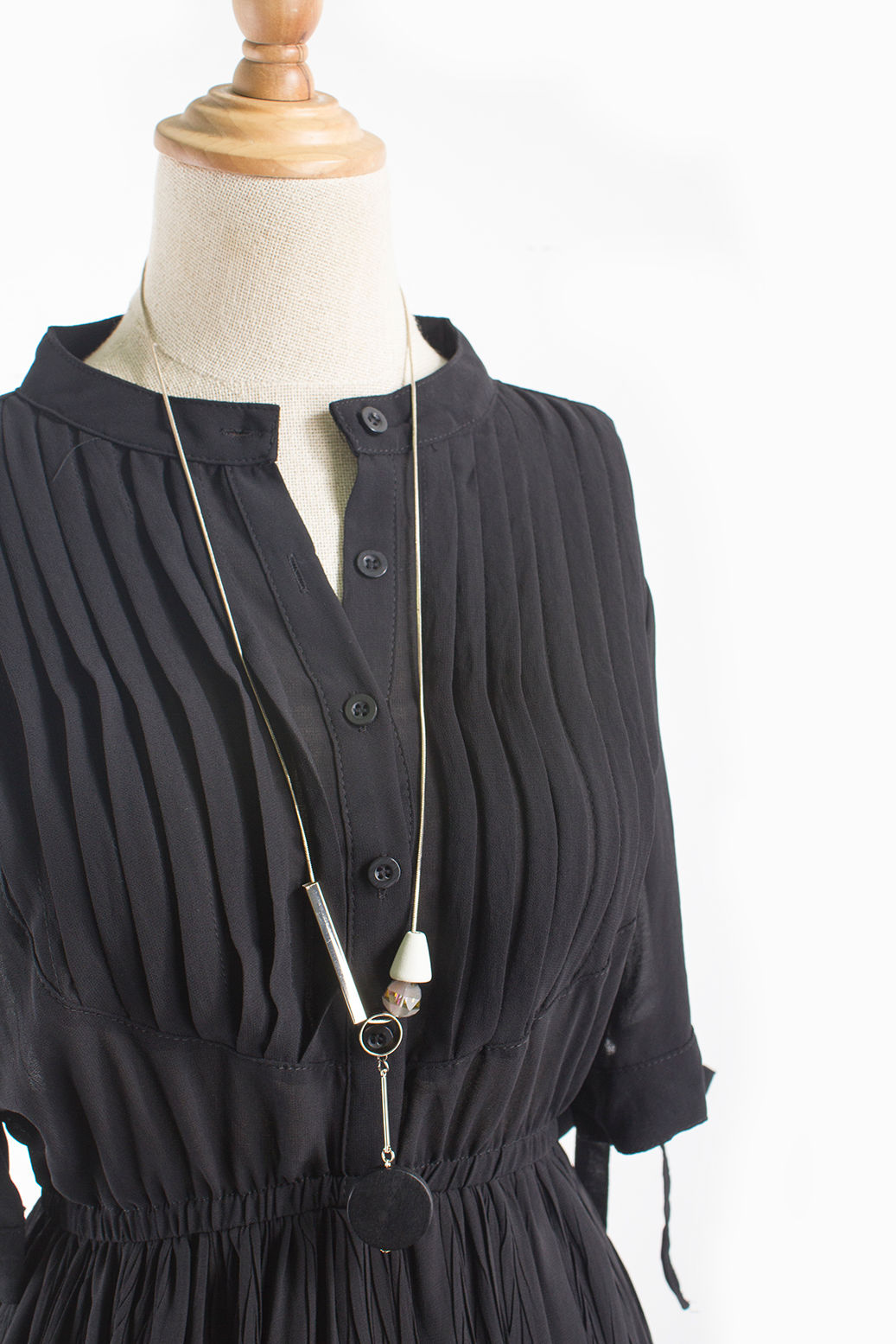 Vocadi Chiffon Dress Black