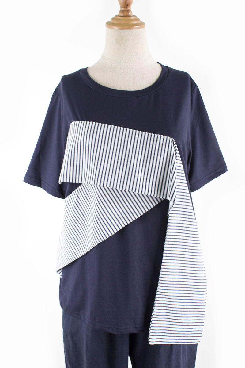 Jerron Overlap Top Navy