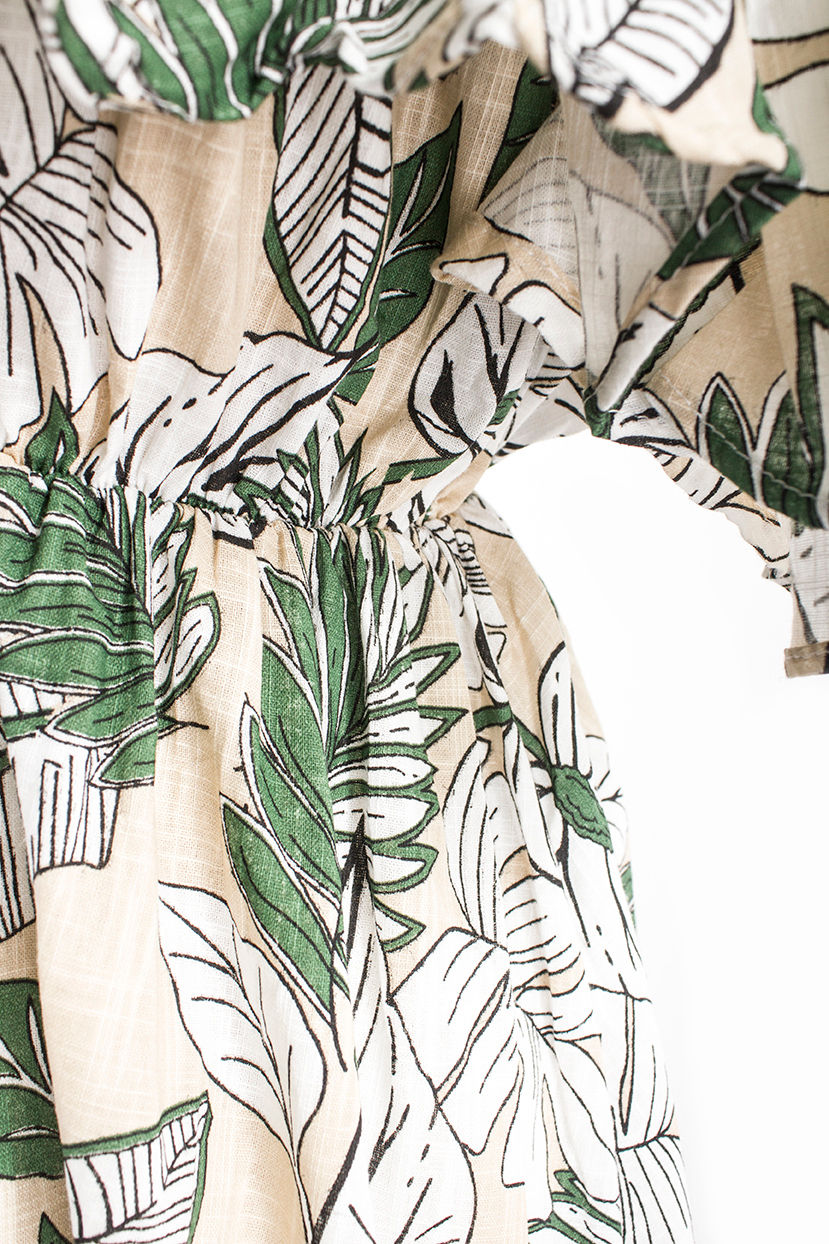 Thumbnail: Anya Drop Sleeve Dress Cream