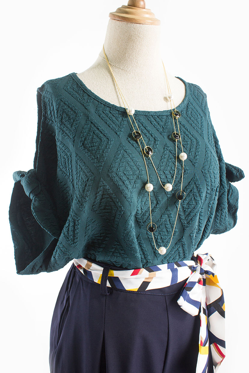 Niklas Knot Sleeve Top Green