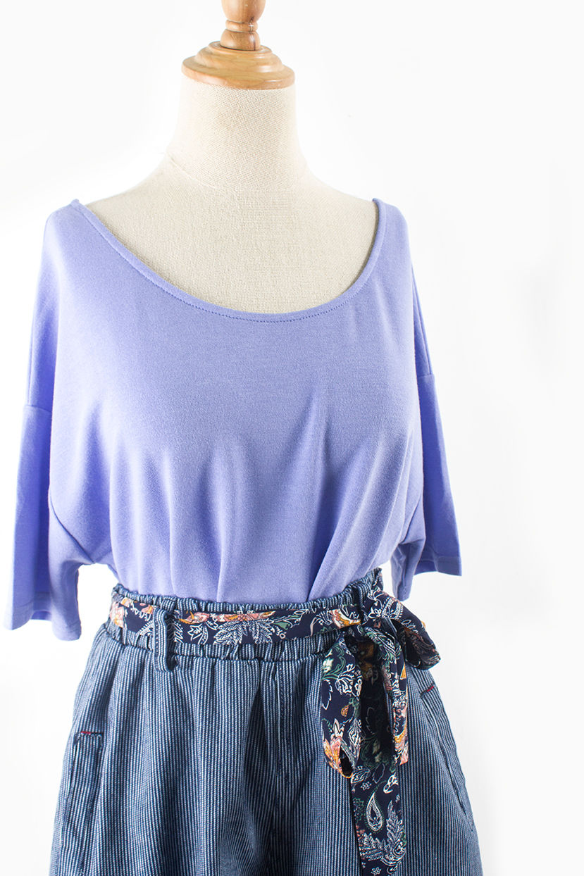 Tyrell Cross Back Blouse Purple
