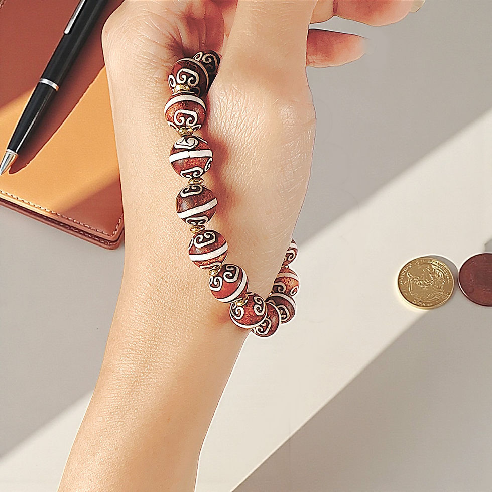 Thumbnail: As You Wish Ruyi Dzi Bracelet