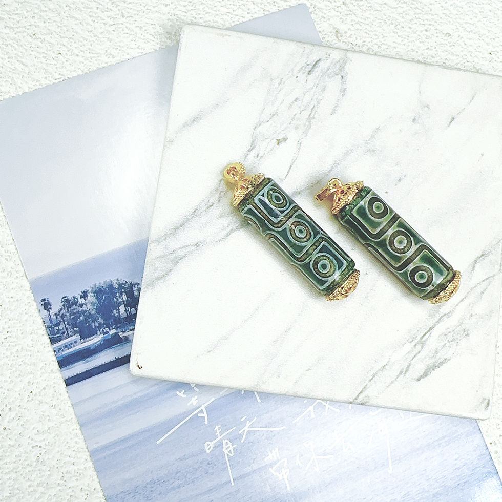 Thumbnail: Tibetan Money Money Come 9 Eye Dzi Pendant