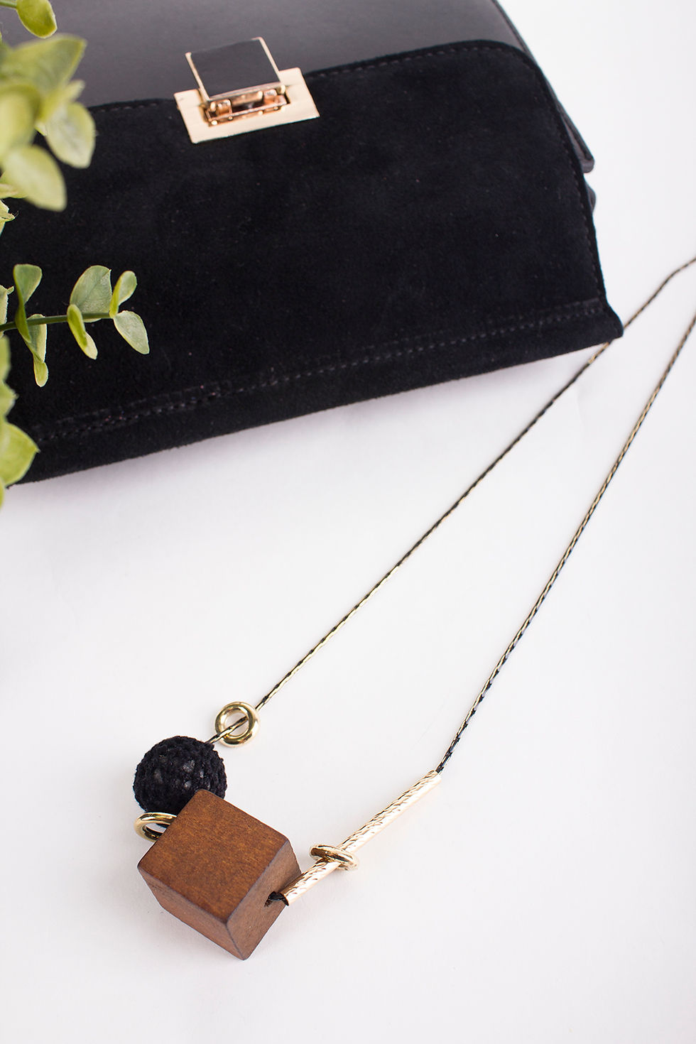 Thumbnail: Terraco Wood Necklace Black