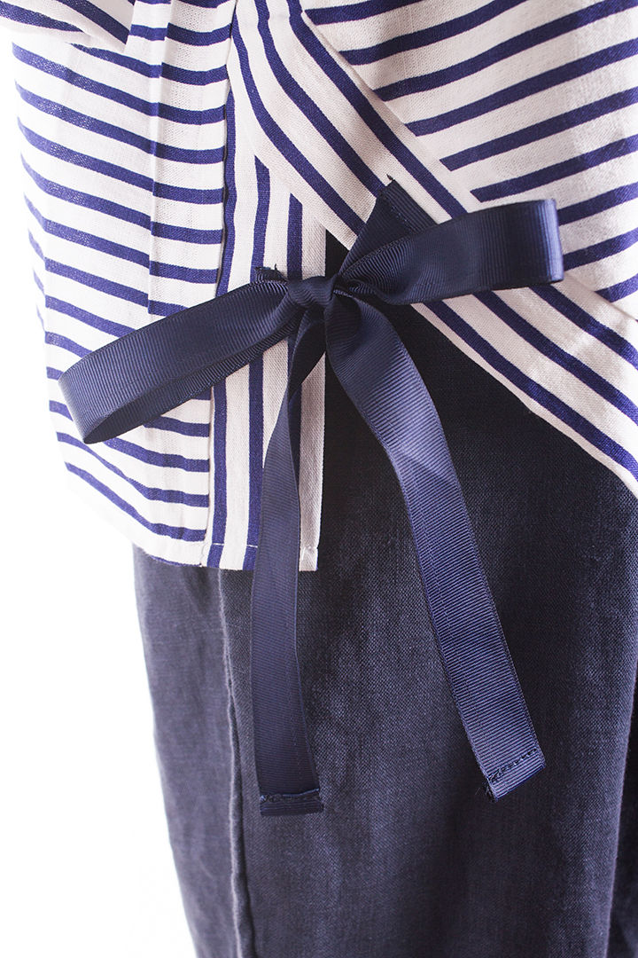 Thumbnail: Backorder Biyana Stripe Blouse Blue