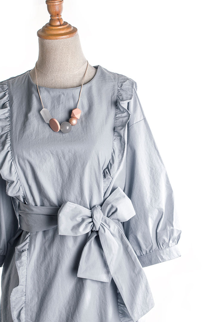 Thumbnail: Maisy Frill Dress Light Blue