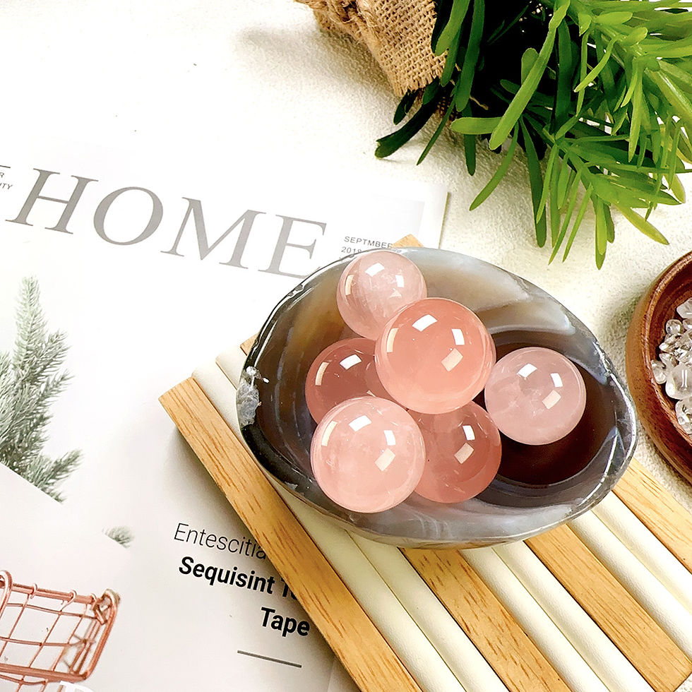 Thumbnail: AAA Fengshui Icy Rose Quartz Pops