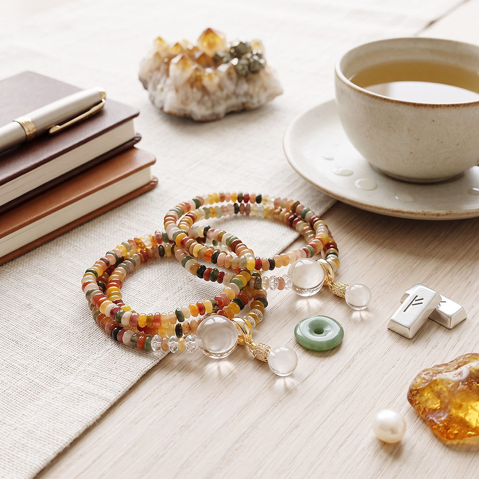 Thumbnail: Wealth Surprise Rainbow Rutilated Quartz Bracelet