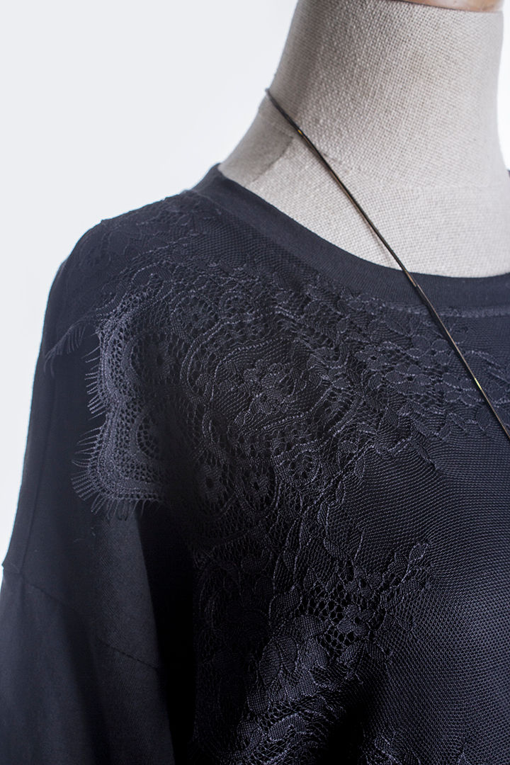 Thumbnail: Vennedia Lace Top Black