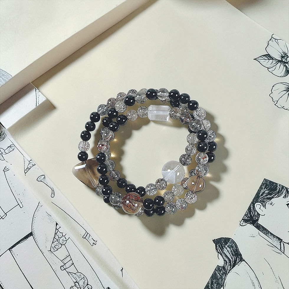 Thumbnail: Indirect Wealth Echoes 2 Rounds Crystal Bracelet