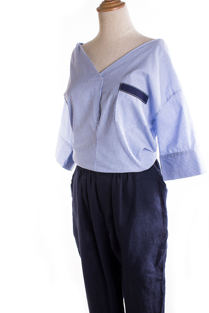Thumbnail: Backorder Tevie Stripe Blouse