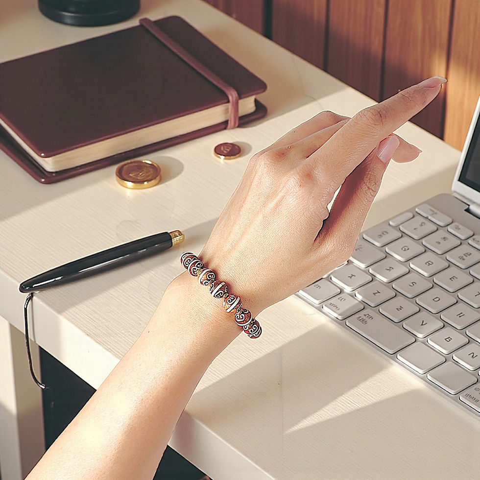 Thumbnail: As You Wish Ruyi Dzi Bracelet