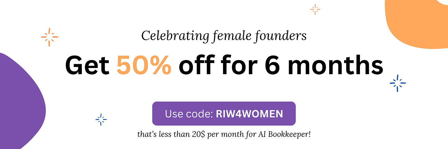 50% off AI accounting bookkeeping software for women