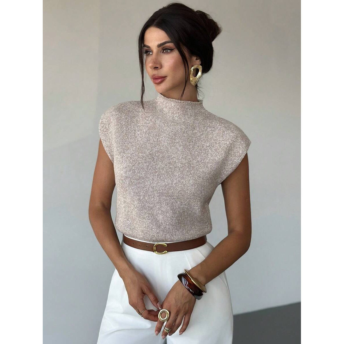 Seamless Mock Neck Sweater