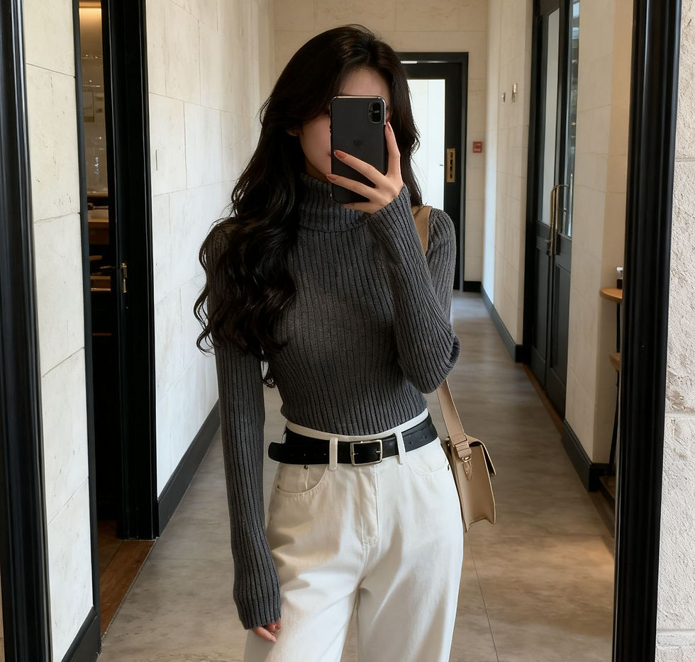 Thumbnail: Korean Style Womens Knitted Sweater